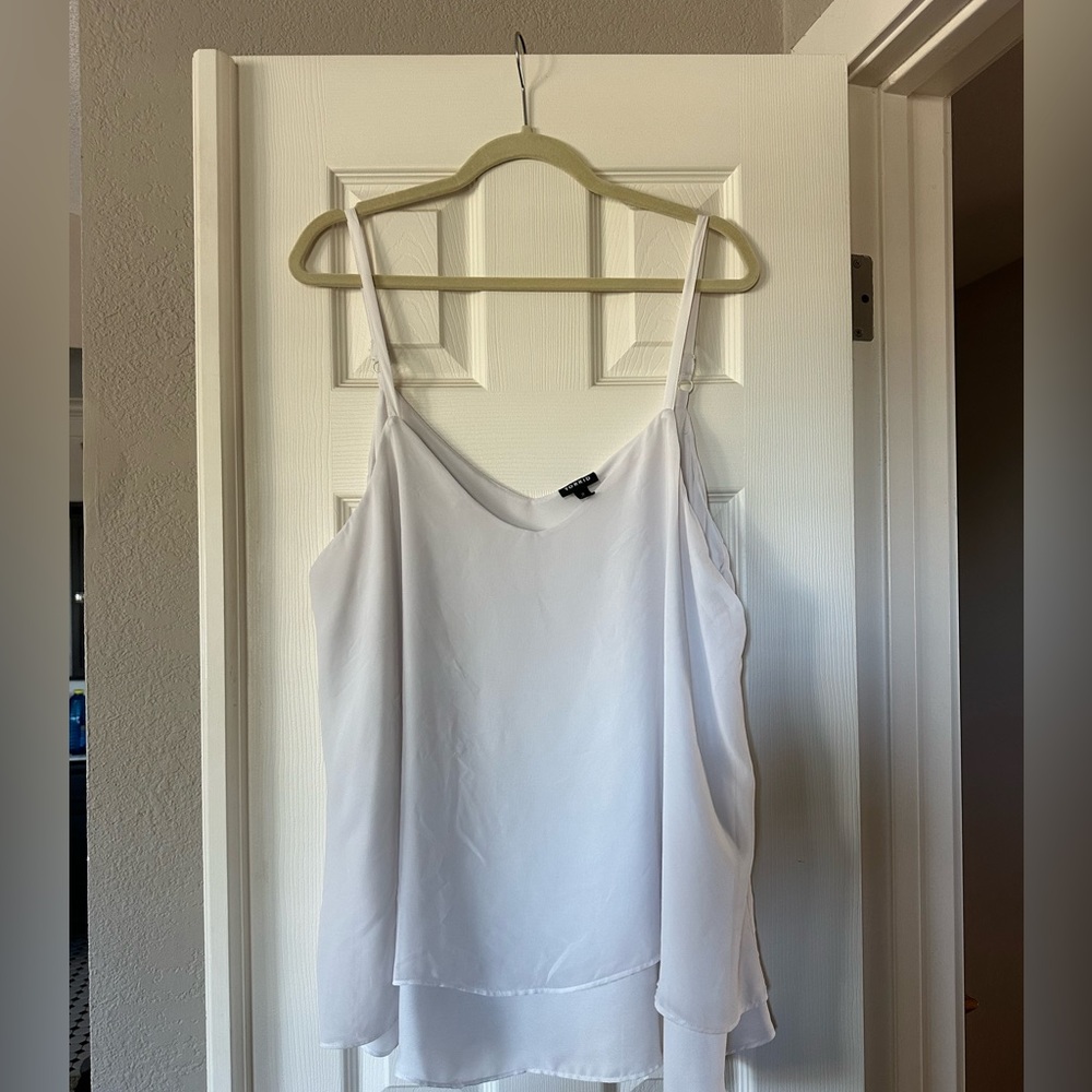 White flowing cami